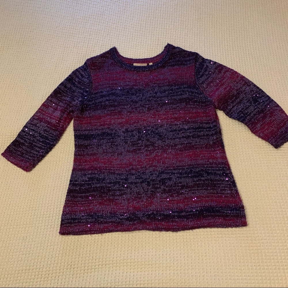 Purple Sequins Sparkling Sweater